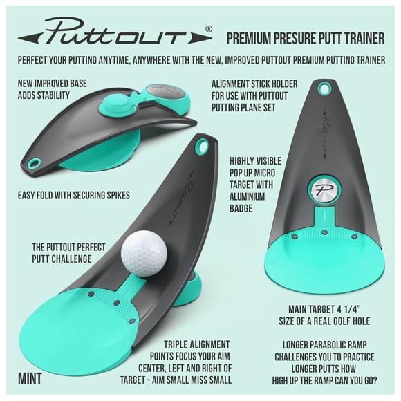 PuttOUT Premium Pressure Putt Trainer - Perfect Your Golf Putting - Picture 4 of 4